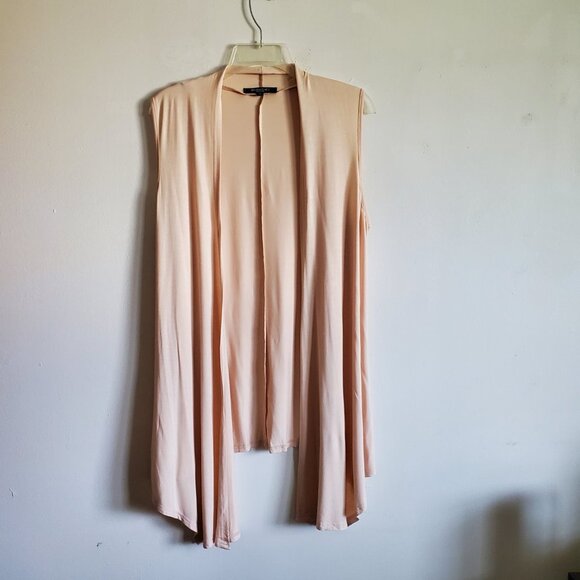 Urban CoCo Viscose Open Waterfall Cardigan Light Peach Color Medium - Picture 8 of 14